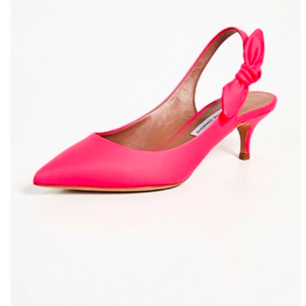 Tabitha Simmons Rise Slingbacks, Bright Pink, NIB